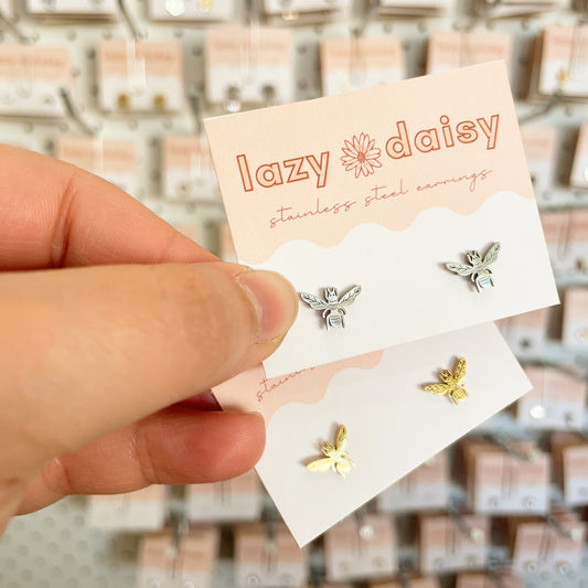 Stainless Steel Bee Studs